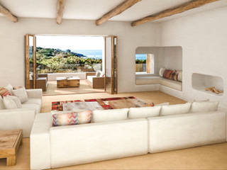 Vivienda Unifamilar - Ibiza - España, MADBA design & architecture MADBA design & architecture ห้องนั่งเล่น