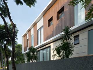 PIKtangular House, BlocStudio BlocStudio Bungalow Kayu Buatan Transparent