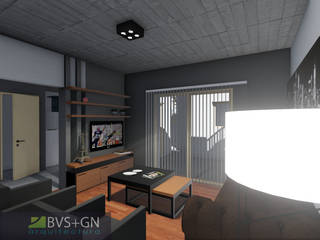 REMODELACIÓN Y REFACCIÓN JM, BVS+GN ARQUITECTURA BVS+GN ARQUITECTURA Вітальня Бетон