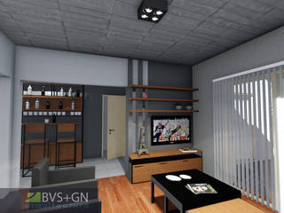 REMODELACIÓN Y REFACCIÓN JM, BVS+GN ARQUITECTURA BVS+GN ARQUITECTURA Living room Wood Wood effect