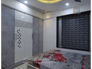 Interior Designing For Mr. Prashant Paraswar, KAMS DESIGNER ZONE KAMS DESIGNER ZONE Nowoczesna sypialnia