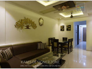 Interior Designing For Mr. Prashant Paraswar, KAMS DESIGNER ZONE KAMS DESIGNER ZONE Гостиная в стиле модерн