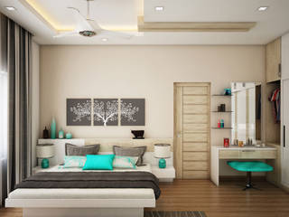 Architects in India, Monnaie Interiors Pvt Ltd Monnaie Interiors Pvt Ltd Asian style bedroom