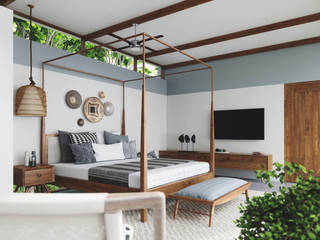 Han House, Studio Gritt Studio Gritt Rustic style bedroom