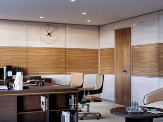 Дизайн кабинета руководителя в современном стиле, Архитектурное бюро «Парижские интерьеры» Архитектурное бюро «Парижские интерьеры» Study/office
