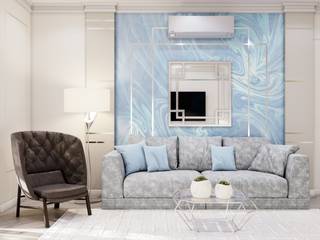 ​Дизайн 3к.кв. (120 кв.м) в стиле арт-деко, ДизайнМастер ДизайнМастер Eclectic style living room Grey