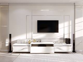 ​Дизайн 3к.кв. (120 кв.м) в стиле арт-деко, ДизайнМастер ДизайнМастер Living room Grey