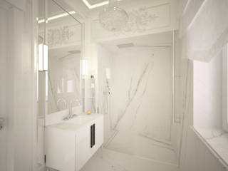 Apartament Zabrze - łazienka, ANNA ORLIKOWSKA ARCHITEKTURA WNĘTRZ ANNA ORLIKOWSKA ARCHITEKTURA WNĘTRZ Modern bathroom Marble