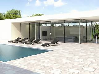 Modernistisch zwembadpaviljoen, Brand I BBA Architecten Brand I BBA Architecten Modern home