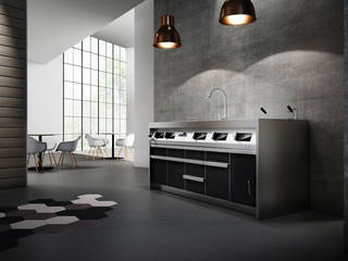 Evolution - Professional Kitchen by Hangar Design Group for Silko, Hangar Design Group Hangar Design Group Cucina minimalista