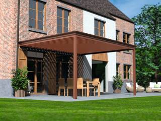 Terrace Covers, Atria Designs Inc. Atria Designs Inc. Modern balcony, veranda & terrace