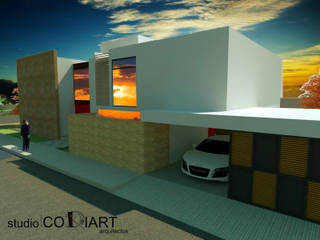 Casa AS Villa M, Studio CODIART arquitectos Studio CODIART arquitectos منزل عائلي صغير أسمنت