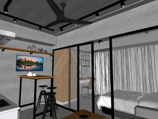 Rustic Vibe at Azure Urban Residences, Paranaque City, Idear Architectural Design Consultancy Idear Architectural Design Consultancy Salas de estar rústicas