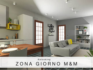 Relooking Zona giorno M&M, MINIMAL | Laboratorio d'Interni MINIMAL | Laboratorio d'Interni Moderne Wohnzimmer Grau