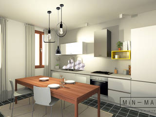 Relooking Zona giorno M&M, MINIMAL | Laboratorio d'Interni MINIMAL | Laboratorio d'Interni Built-in kitchens Grey