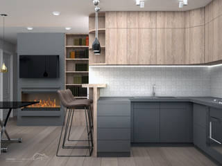 Кухни, enki design enki design Kitchen Grey