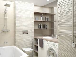 Ванные, enki design enki design Minimalist style bathroom Tiles Beige
