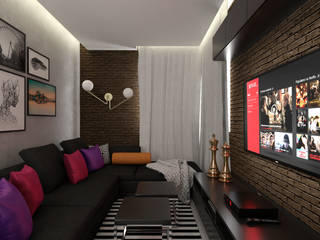 Sala de TV e Leitura, Agenor Gomes Arquitetura + Design Agenor Gomes Arquitetura + Design Salas multimídia modernas