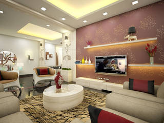 Latest House Designs in Kerala, Monnaie Interiors Pvt Ltd Monnaie Interiors Pvt Ltd Asian style living room