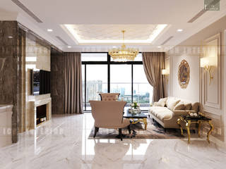 Thiết kế nội thất phong cách Tân Cổ Điển: Nội thất chất lượng - Cuộc sống đẳng cấp, ICON INTERIOR ICON INTERIOR Living room