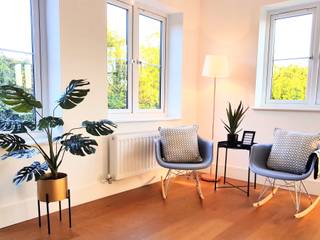 Botanical Monochrome Show Home, THE FRESH INTERIOR COMPANY THE FRESH INTERIOR COMPANY Salle à manger minimaliste