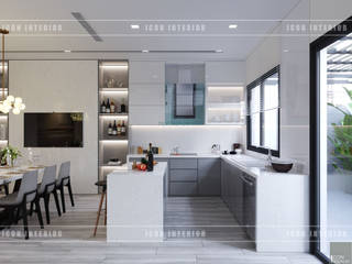 Thiết kế nội thất biệt thự Nine South - Tinh tế đến từng chi tiết nhỏ!, ICON INTERIOR ICON INTERIOR Modern Kitchen