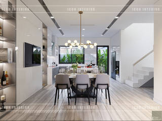 Thiết kế nội thất biệt thự Nine South - Tinh tế đến từng chi tiết nhỏ!, ICON INTERIOR ICON INTERIOR Modern Dining Room