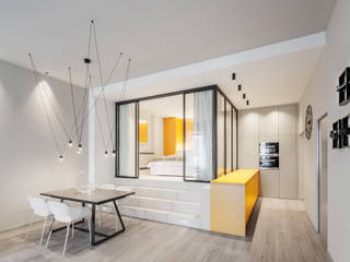 CINQUANTA4 Charme apartment, Trento, raro raro Salas de estar modernas
