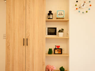 氧氣-2個人的20坪簡約北歐小家庭, 酒窩設計有限公司 Dimple Interior Design 酒窩設計有限公司 Dimple Interior Design Living room Wood-Plastic Composite