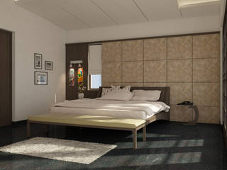 BEDROOM INTERIOR , Monoceros Interarch Solutions Monoceros Interarch Solutions Bedroom لکڑی Wood effect