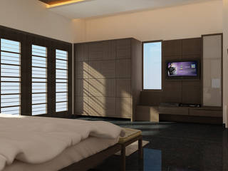 BEDROOM INTERIOR , Monoceros Interarch Solutions Monoceros Interarch Solutions غرفة نوم خشب Wood effect