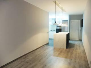Reforma integral de piso con cocina abierta con isla, ACCESIBLE REFORMAS ACCESIBLE REFORMAS 現代廚房設計點子、靈感&圖片