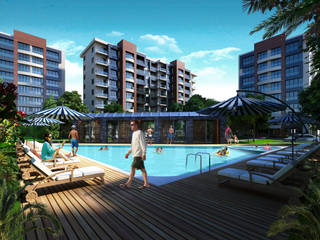 HEBART MİMARLIK DEKORASYON HZMT.LTD.ŞTİ. – Yenidoğan konut projesi:  tarz Apartman