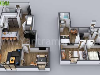 3D Home Floor Plan Designs By Yantram floor plan designer - Washington, USA, Yantram Animation Studio Corporation Yantram Animation Studio Corporation