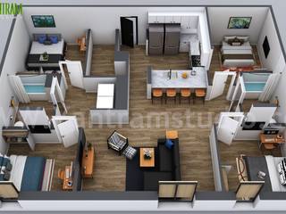 3D Home Floor Plan Designs By Yantram floor plan designer - Washington, USA, Yantram Animation Studio Corporation Yantram Animation Studio Corporation