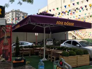 SOLE DÖNER ŞEMSİYESİ, Akaydın şemsiye Akaydın şemsiye Podwórko Aluminium/Cynk