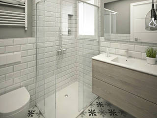 Proyecto de reforma integral en calle València de Barcelona, Grupo Inventia Grupo Inventia Modern bathroom Tiles