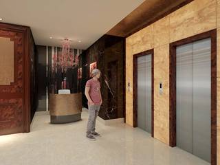 ICICI LOBBY BACKBAY, smstudio smstudio ห้องทำงาน/อ่านหนังสือ