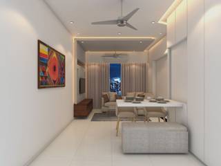 SANJAY DICHOLKAR FLAT , Interioarch Design Lab Interioarch Design Lab Modern living room Wood Wood effect