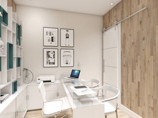 Home Office | Consultório, Agenor Gomes Arquitetura + Design Agenor Gomes Arquitetura + Design Escritórios modernos