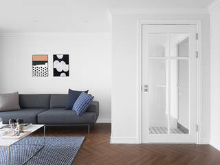 모던 클래식한 무드의 20평대 빌라 인테리어, husk design 허스크디자인 husk design 허스크디자인 Living room