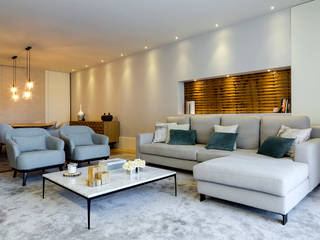 SALAS E SUITE DE T3 EM BRAGA - PROJETO TGV INTERIORES, TGV Interiores TGV Interiores Living room