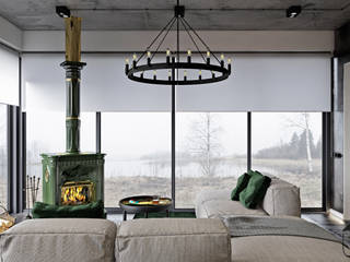 UI007, YOUSUPOVA YOUSUPOVA Industrial style living room
