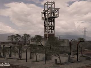 Mirador, Municipio de Villa del Rosario, Norte de Santander, PLUMA DIGITAL SAS. PLUMA DIGITAL SAS. Varandas, marquises e terraços modernos