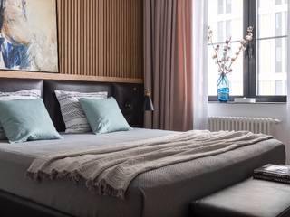 Спальня в современном стиле с элементами скандинавии, "Комфорт Дизайн" 'Комфорт Дизайн' Scandinavian style bedroom Wood Wood effect
