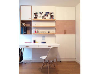 Appartement 90m2 à Paris dans le XIIème arrondissement, Delphine Gaillard Decoration Delphine Gaillard Decoration Study/office White