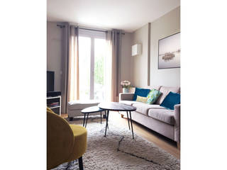 Maison 250m² à Vaucresson, Delphine Gaillard Decoration Delphine Gaillard Decoration Modern Living Room Grey