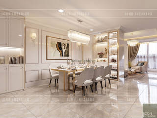 Thiết kế nội thất Tân Cổ Điển sang trọng phong cách Châu Âu, ICON INTERIOR ICON INTERIOR Classic style dining room
