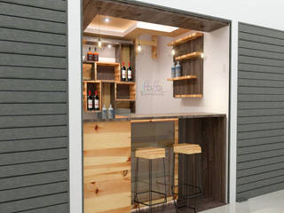 Propuesta de diseño para minilocal, Pinto Arquitectura Pinto Arquitectura 商业空间 複合木地板 Transparent