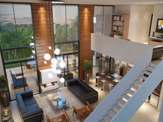 Loft AG, Paulo Stocco Arquiteto Paulo Stocco Arquiteto 모던스타일 거실